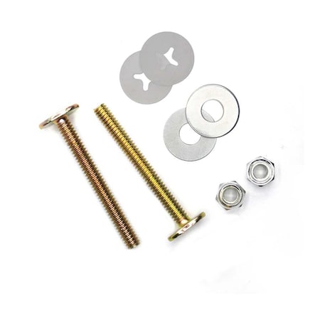 Thrifco Plumbing 1/4 Inch x 2-1/4 Inch Brass Plated Closet Bolts set 4400244
